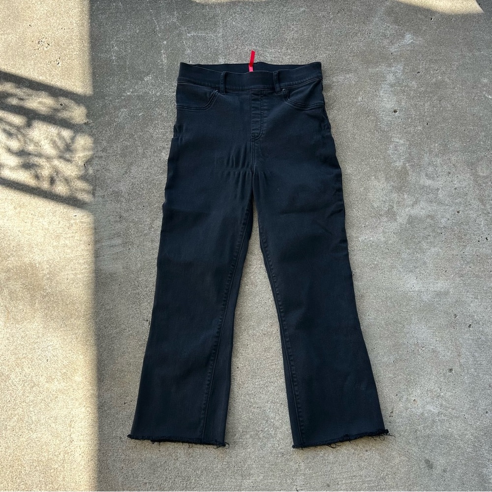 Spanx Kick Flare Pull On Jeans Black Size M Medium #20231R Shaping Pants